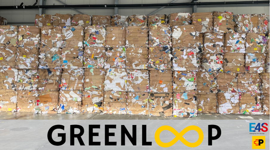 photo of a paper recycling factory