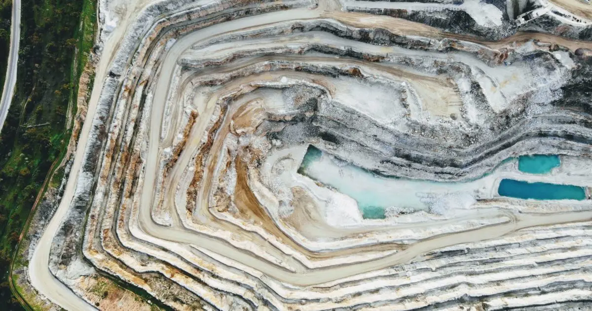 Image from the sky of a mining site - credit Dion Beetson via Unsplash